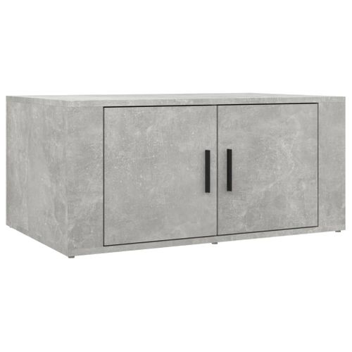 Table Basse Avec 2 Compartiments Avec Porte Style Industriel Minimaliste 80 X 50 X 36 Cm Bois D'in