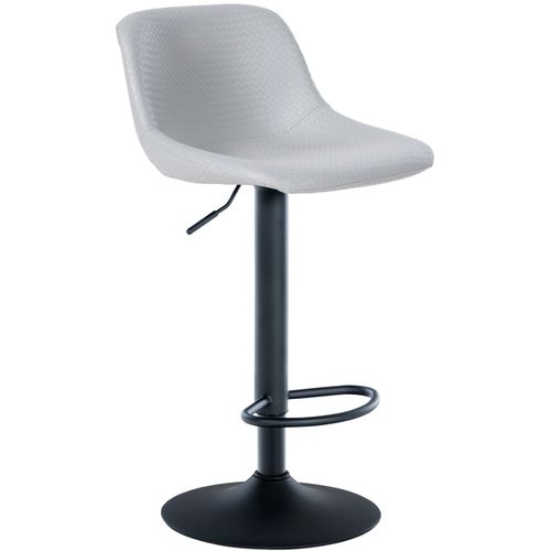 Tabouret De Bar X1 Rotation à 360°en Pvc Gris Pieds En Trompette Métal Noir 10_0006226