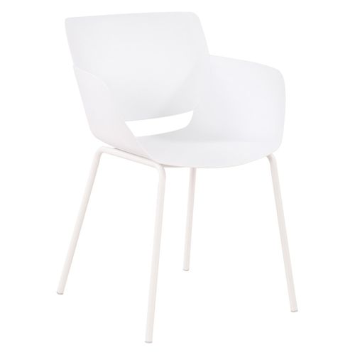 Chaise Pour Intérieur Ou Extérieur Plastique Couleur Blanc Structure Acier Thermolaqué 10_0007121