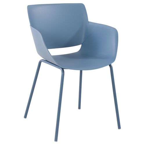 Chaise Pour Intérieur Ou Extérieur Plastique Couleur Bleu Structure Acier Thermolaqué 10_0007123