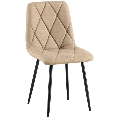 Chaise De Salle à Manger X1 Confort Et Élégance Intemporelle En Velours Taupe Et Métal 10_0007153