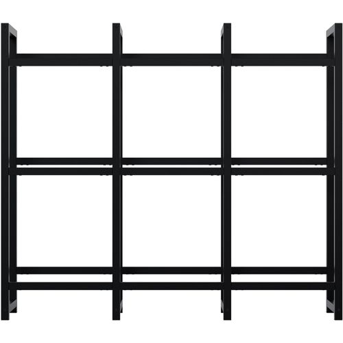 Étagère De Rangement Industrielle 116x135 Cm Organisation Et Présentation En Métal Noir 10_0008358