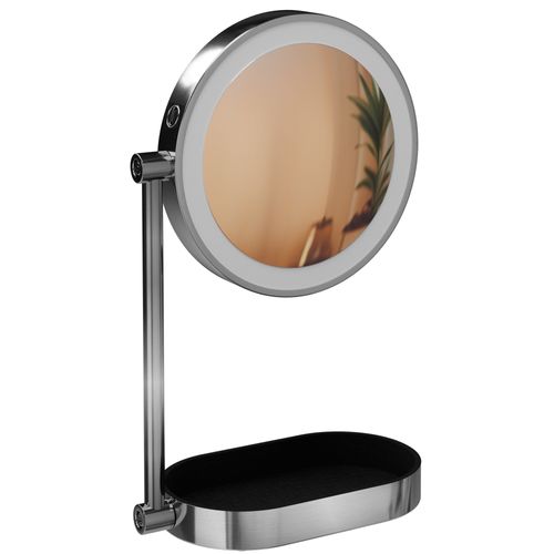 Miroir De Maquillage Tactile Double Face Trois Couleurs De Lumière LED Intensité Variable 10_00089