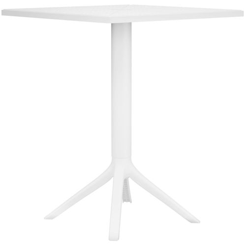 Table D'appoint Pour Intérieur Ou Extérieur 60x60 Cm En Plastique Blanc 10_0009140