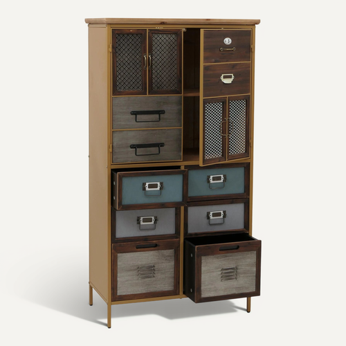 Grand Cabinet D'apothicaire, Mercerie, Rangement, Commode / Vintage