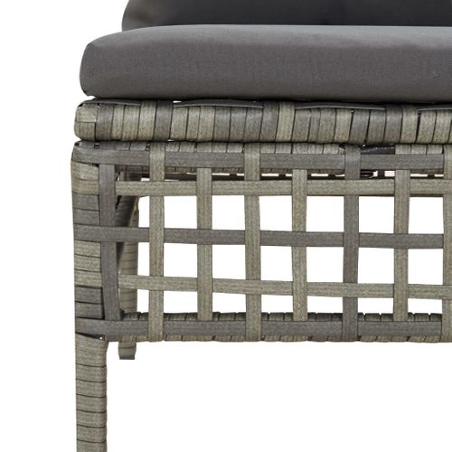 Salon De Jardin Meuble D'extérieur Ensemble De Mobilier 6 Pièces Avec Coussins Gris R