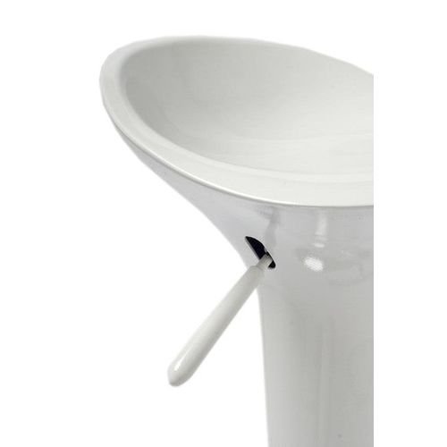 Lot De 2 Tabourets De Bar Design Blanc Pivotant Et Hauteur Réglable Tdb10025