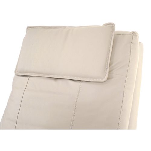 Fauteuil TV Relaxation Avec Repose-pieds Inclinable En Pvc Crème 04_0001992