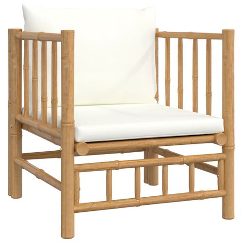 Salon De Jardin Meuble D'extérieur Ensemble De Mobilier 6 Pièces Avec Coussins Blanc