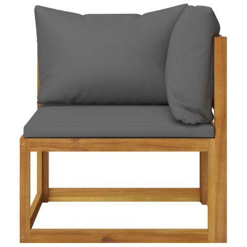 Salon De Jardin Meuble D'extérieur Ensemble De Mobilier 6 Pièces Avec Coussin Bois D'