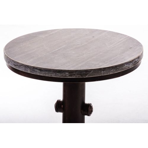 Table Haute Table De Bar Style Industriel Hauteur Plateau Ø 50 Cm Réglable Bronze Vieilli Tab10016