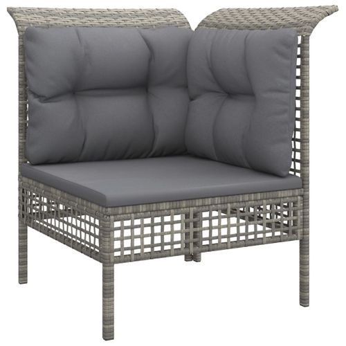 Salon De Jardin Meuble D'extérieur Ensemble De Mobilier 5 Pièces Avec Coussins Gris R