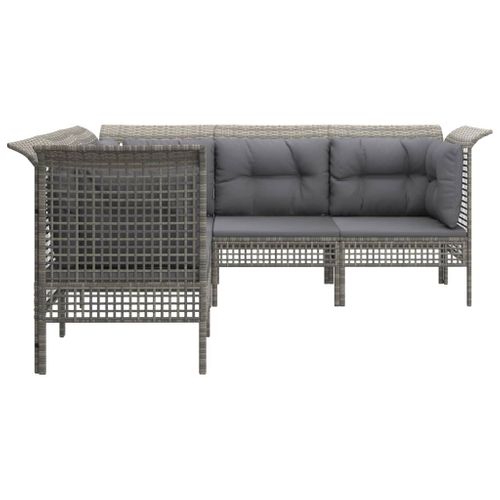 Salon De Jardin Meuble D'extérieur Ensemble De Mobilier 5 Pièces Avec Coussins Gris R