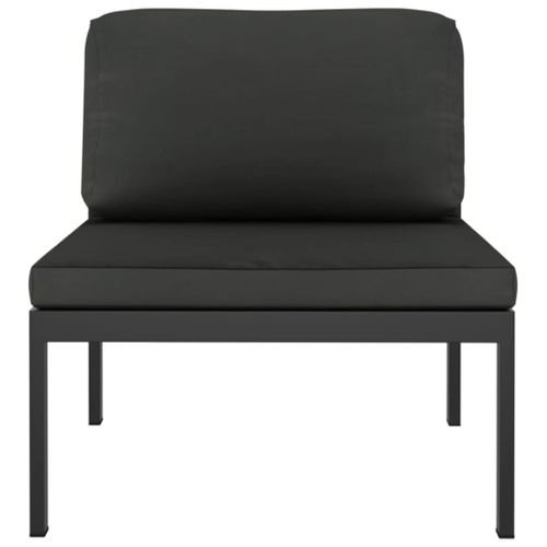 Salon De Jardin Meuble D'extérieur Ensemble De Mobilier 5 Pièces Avec Coussins Aluminium Anthracite