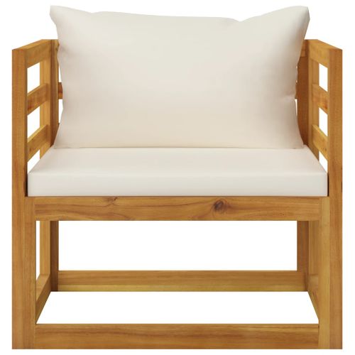 Salon De Jardin Meuble D'extérieur Ensemble De Mobilier 5 Pièces Avec Coussin Crème B