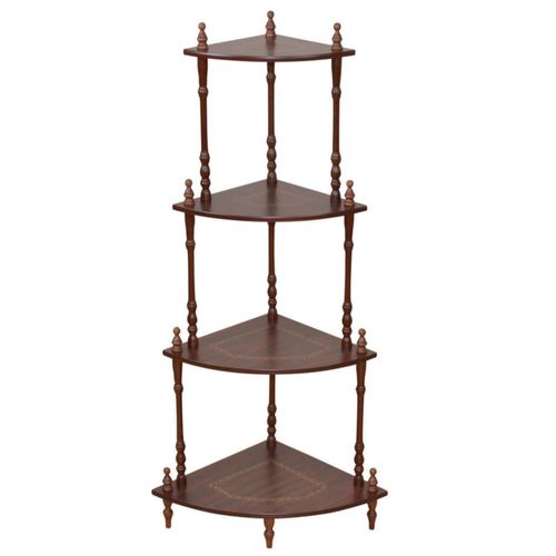 Étagère D'angle Avec 4 Niveaux En Bois Et Mdf 34x34x102cm Eta05003