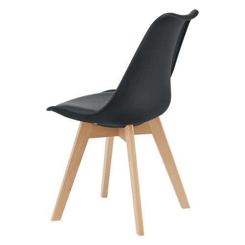 Lot De 2 Chaises Siège De Salle à Manger Cuisine Plastique Synthétique Hêtre 81 Cm No