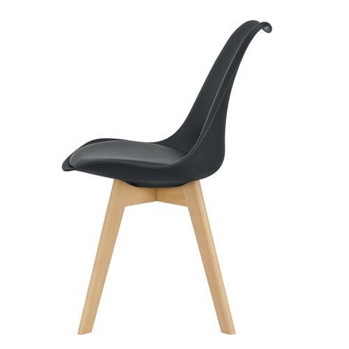 Lot De 2 Chaises Siège De Salle à Manger Cuisine Plastique Synthétique Hêtre 81 Cm No