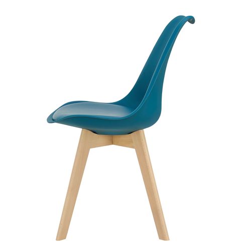 Lot De 2 Chaises Siège De Salle à Manger Scandinave Cuisine Plastique Synthétique Hêtre 81 Cm