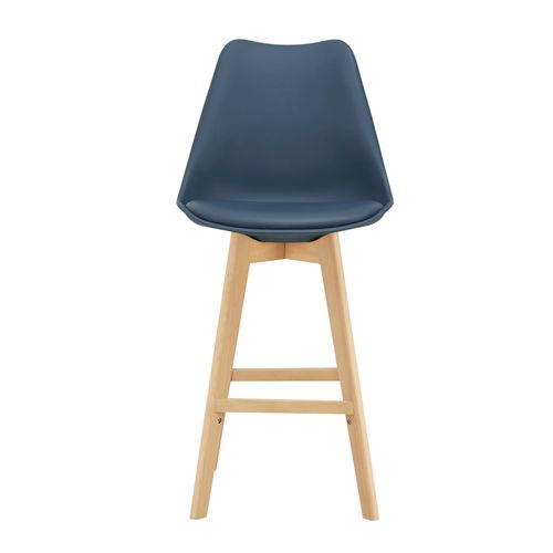 Lot De 2 Tabourets De Bar Siège Avec Dossier Et Repose-pied Rembourré Synthétique Hêtre 105 Cm