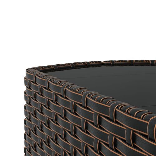 Salon De Jardin Meuble D'extérieur Ensemble De Mobilier 4 Pièces Avec Coussins Marron