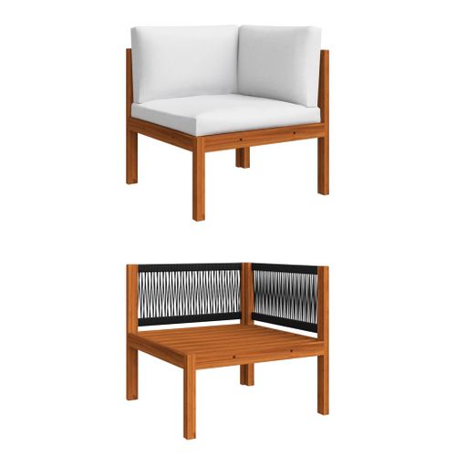 Salon De Jardin Meuble D'extérieur Ensemble De Mobilier 4 Pièces Avec Coussins Crème