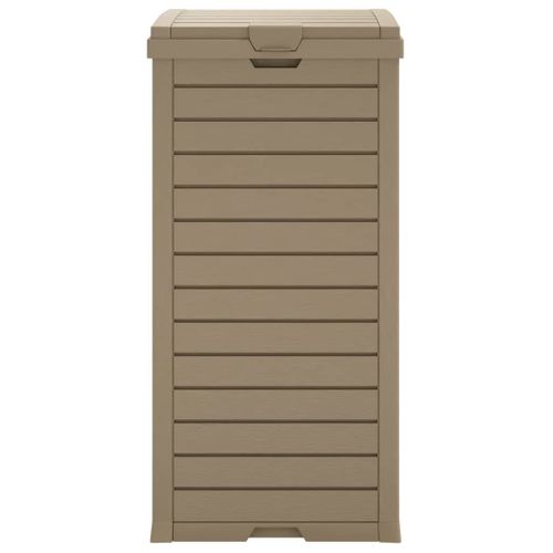 Poubelle D'extérieur Marron Clair 41x41x86 Cm Polypropylène 02_0006115