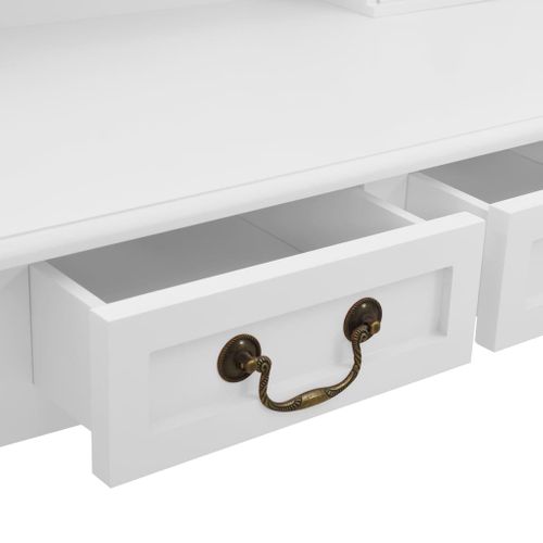 Ensemble De Coiffeuse Avec Tabouret 80 X 69 X 141cm Blanc 02_0006222