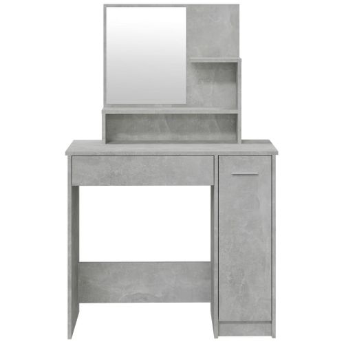 Ensemble De Coiffeuse 86,5 X 35 X 136 Cm Gris Béton 02_0006236