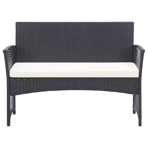 Salon De Jardin Meuble D'extérieur Ensemble De Mobilier 4 Pièces Avec Coussin Résine