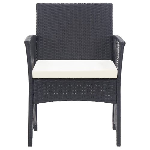 Salon De Jardin Meuble D'extérieur Ensemble De Mobilier 4 Pièces Avec Coussin Résine