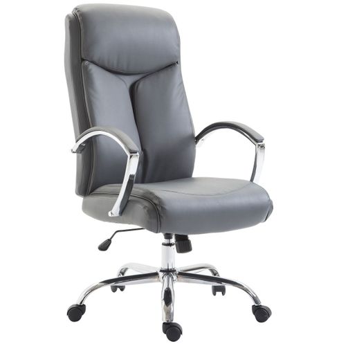 Fauteuil De Bureau En Synthétique Gris Réglable Bur10257