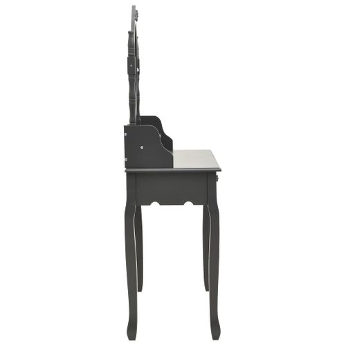 Ensemble De Coiffeuse Avec Tabouret 75 X 69 X 140 Cm Gris 02_0006272