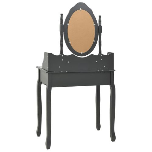 Ensemble De Coiffeuse Avec Tabouret 75 X 69 X 140 Cm Gris 02_0006272