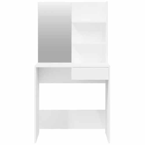 Coiffeuse Design Avec Miroir 74,5 X 40 X 141 Cm Blanc 02_0006281
