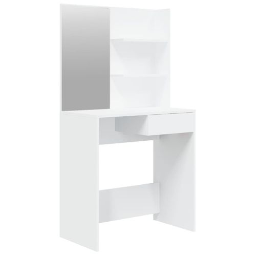 Coiffeuse Design Avec Miroir 74,5 X 40 X 141 Cm Blanc 02_0006281