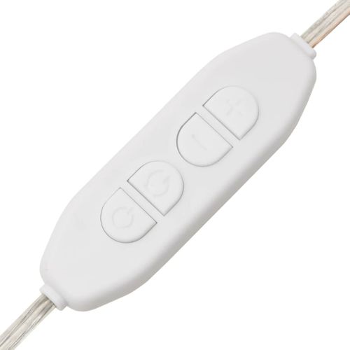 Ensemble De Coiffeuse Tabouret Avec LED 60 X 40 X 140 Cm Bois D'ingénierie Gris 02_00