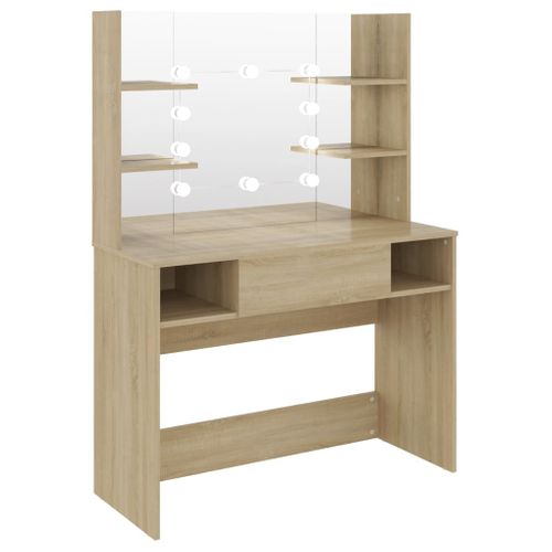 Coiffeuse Table De Maquillage Design Meuble Mobilier De Chambre Avec Éclairage LED 10