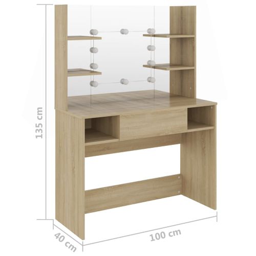 Coiffeuse Table De Maquillage Design Meuble Mobilier De Chambre Avec Éclairage LED 10