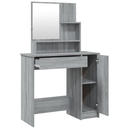 Coiffeuse Table De Maquillage Design Meuble Mobilier De Chambre 86,5 X 35 X 136 Cm Gris