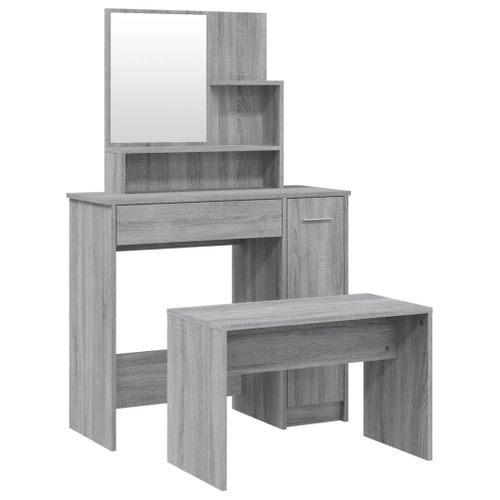 Coiffeuse Table De Maquillage Design Meuble Mobilier De Chambre 86,5 X 35 X 136 Cm Gris