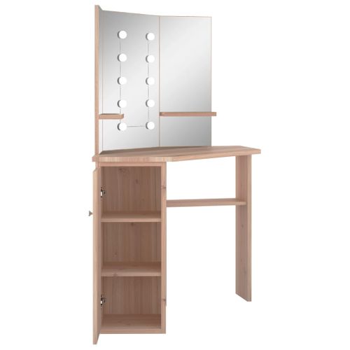 Coiffeuse Table De Maquillage Design Meuble Mobilier De Chambre D'angle Avec LED 111