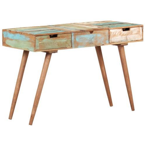 Coiffeuse Avec Miroir Table De Maquillage 112 X 45 X 76 Cm Bois Massif De Récupération