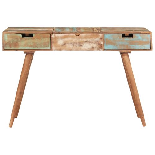 Coiffeuse Avec Miroir Table De Maquillage 112 X 45 X 76 Cm Bois Massif De Récupération