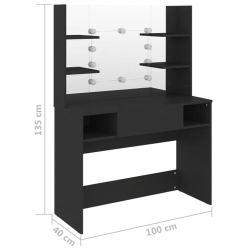 Coiffeuse Table De Maquillage Design Meuble Mobilier De Chambre Avec Éclairage LED 10