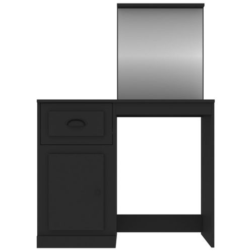 Coiffeuse Avec Miroir 90 X 50 X 132,5 Cm Bois D'ingénierie Noir 02_0006364