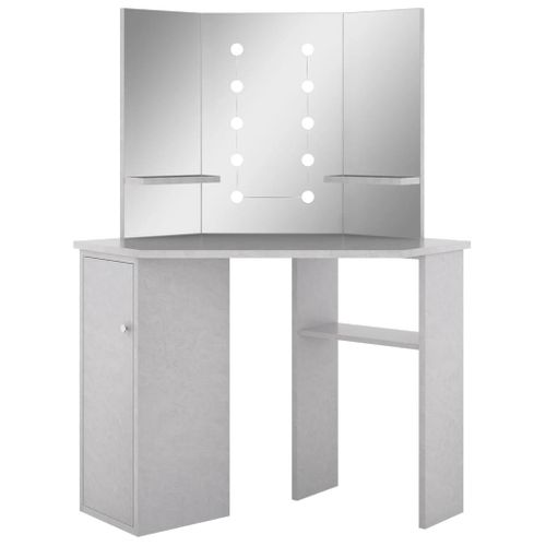 Coiffeuse Table De Maquillage Design Meuble Mobilier De Chambre D'angle Avec LED 111