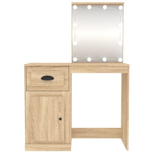 Coiffeuse Table De Maquillage Design Meuble Mobilier De Chambre Avec LED 90 X 50 X 132,5