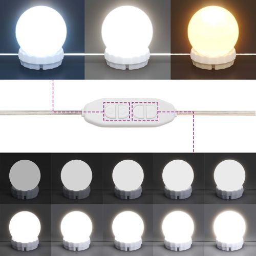 Coiffeuse Table De Maquillage Design Meuble Mobilier De Chambre Avec LED 90 X 50 X 132,5