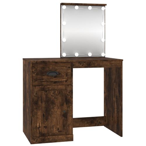 Coiffeuse Table De Maquillage Design Meuble Mobilier De Chambre Avec LED 90 X 50 X 132,5